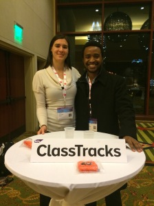 Founder Thierry and Lida manning the ClassTracks table at SXSWedu 2015